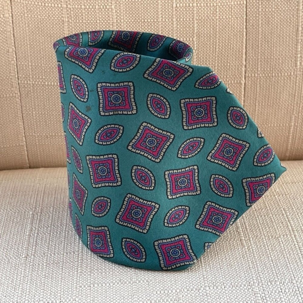 Oscar De La Renta Neckwear Men Tie Couture Collection 100% Silk Made in USA - Picture 6 of 13